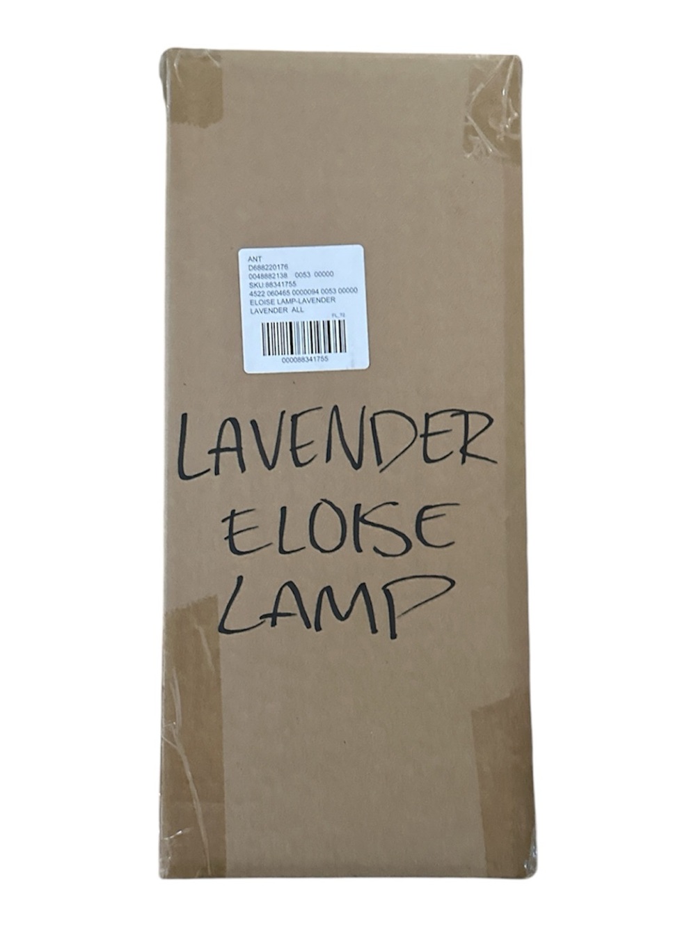 Anthropologie Eloise Scallop Milk Glass Table Lamp Lavender/ Brass NIB Corded - Picture 6 of 6
